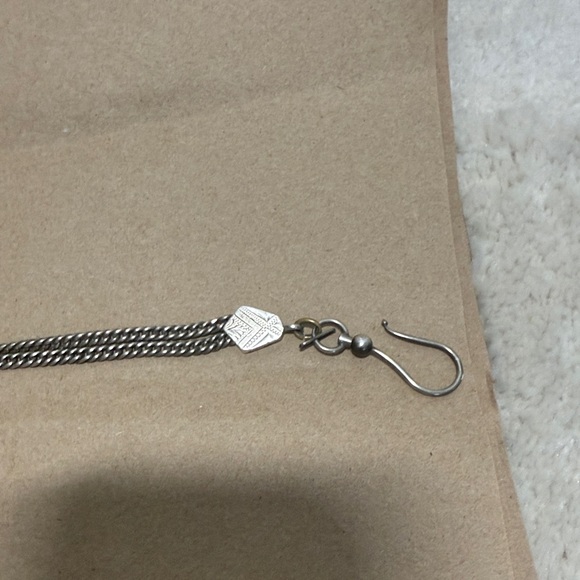 Antique Victorian Pocket Watch Chain with Spinning Crystal Watch Fob - Picture 6 of 11